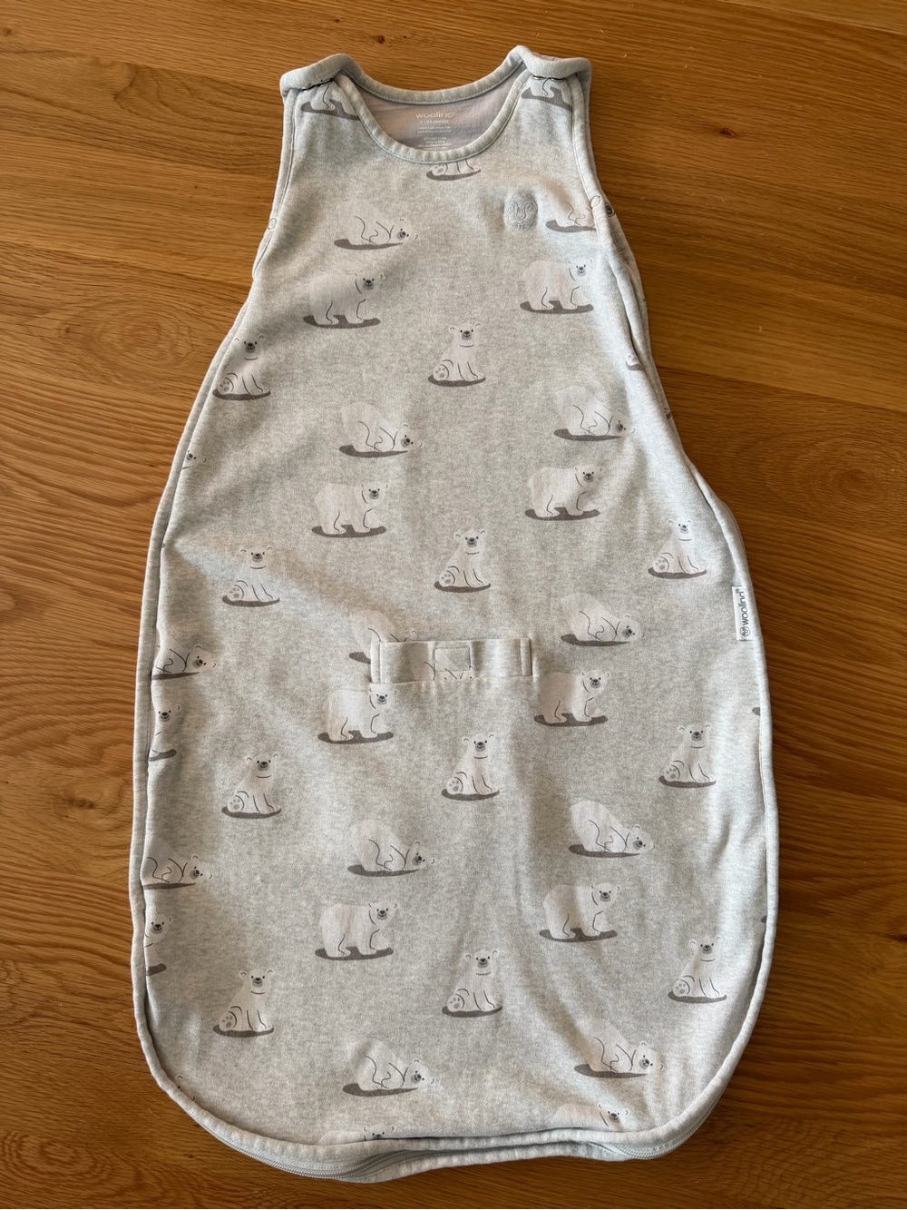 WOOLINO 4-Season Ultimate Sleep Bag - Polar Bear (Merino Wool, 2-24M) - VGUC!